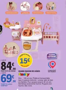 E.Leclerc Grande maison des bébés offre
