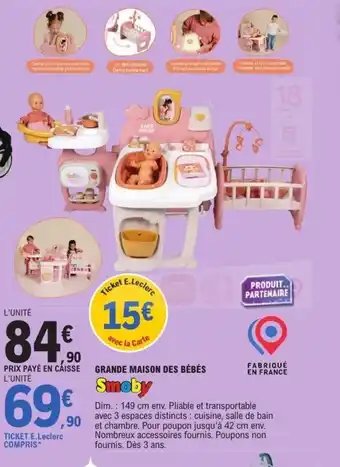E.Leclerc Grande maison des bébés offre
