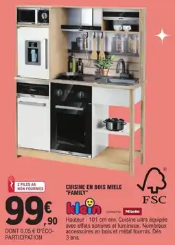 E.Leclerc Cuisine en bois miele family offre