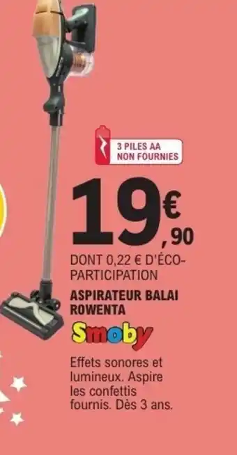 E.Leclerc Aspirateur balai rowenta offre