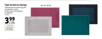 Lidl Tapis de bain en éponge offre