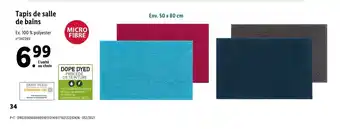 Lidl Tapis de salle de bains offre
