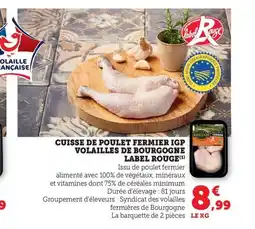 Maximarché Cuisse de poulet fermier igp volailles de bourgogne label rouge offre