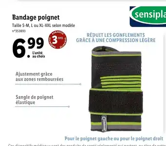 Lidl Bandage poignet offre