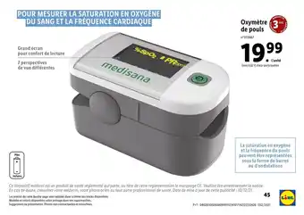 Lidl Oxymètre de pouls offre