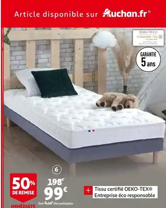 Auchan Matelas mousse mémoire de forme offre
