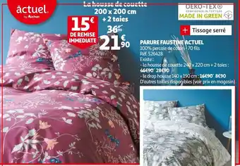 Auchan Parure faustine actuel offre