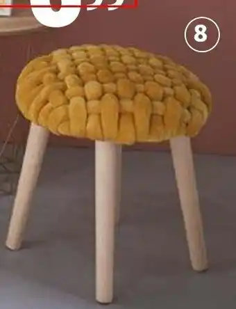 Tabouret tricot velours