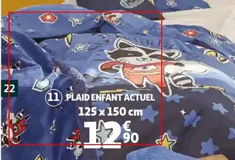 Auchan Plaid enfant Actuel 125 x 150 cm offre