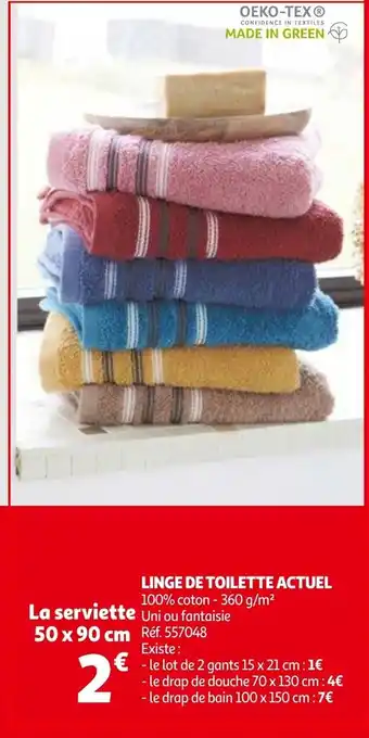 Auchan Linge de toilette Actuel offre