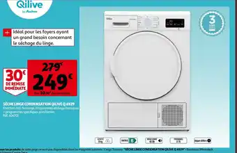 Auchan Sèche Linge Condensation Qilive offre