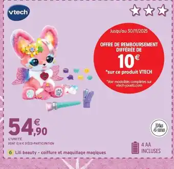 Intermarché Express VTECH Lili beauty - coiffure et maquillage magiques offre