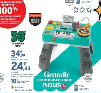 Intermarché Express Ma table d'activités de DJ offre