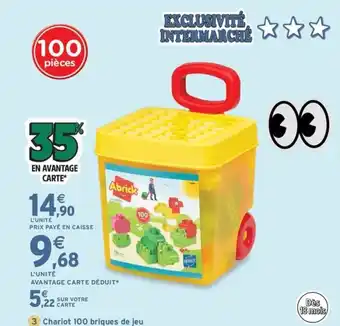 Intermarché Express Chariot 100 briques de jeu offre