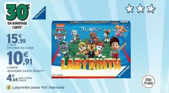 Intermarché Express Labyrinthe junior Pat' Patrouille offre