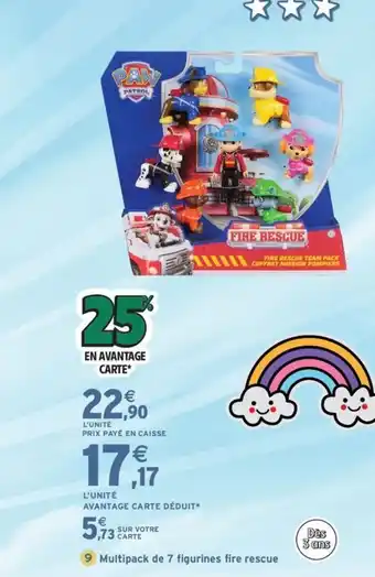 Intermarché Express Multipack de 7 figurines fire rescue offre