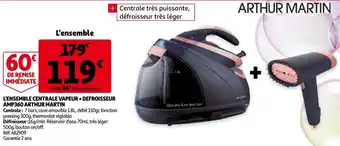 Auchan L'Ensemble Centrale Vapeur + Defroisseur AMP360 offre