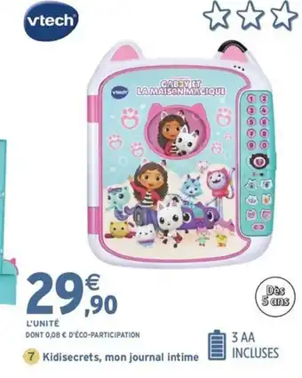 Intermarché Express VTECH Kidisecrets, mon journal intime offre