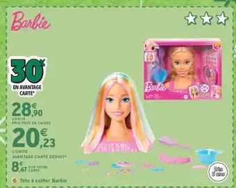 Intermarché Express BARBIE Tête à coiffer offre