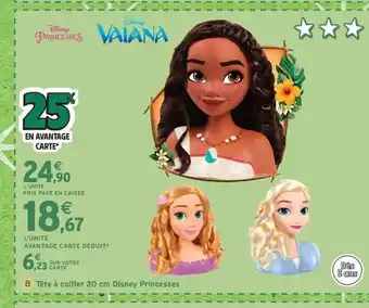 Intermarché Express DISNEY PRINCESSES, DISNEY VAIANA Tête à coiffer offre