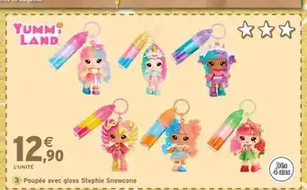 Intermarché Express YUMM LAND Poupée avec gloss Stephie Snowcone offre