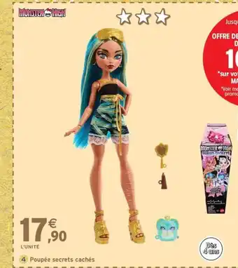Intermarché Express MONSTER HIGH Poupée secrets cachés offre