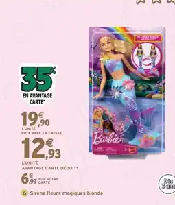 Intermarché Express Sirène fleurs magiques blonde offre