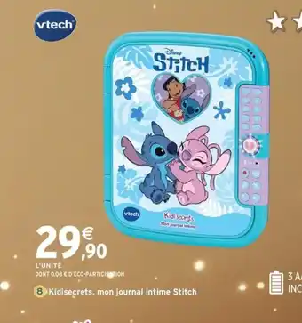 Intermarché Express VTECH STITCH Kidisecrets, mon journal intime offre