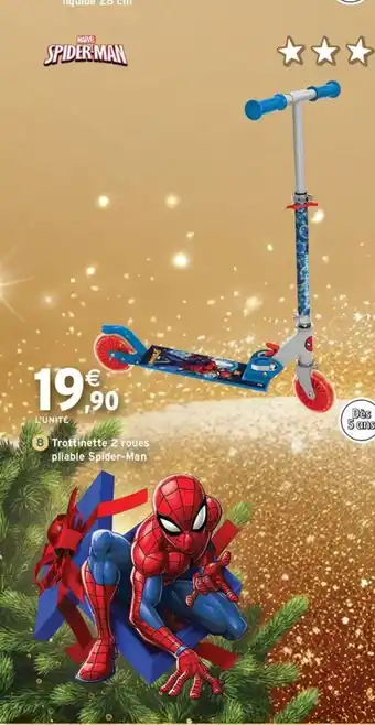 Intermarché Express MARVEL SPIDER-MAN Trottinette 2 roues pliable offre