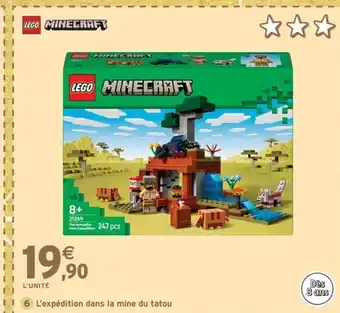 Intermarché Express LEGO MINECRAFT L'expédition dans la mine du tatou offre