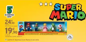Intermarché Express SUBER MARIO Coffret 5 figurines 6 cm Mario et ses amis offre
