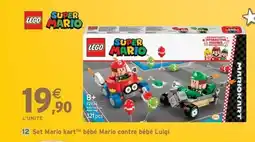 Intermarché Express LEGO SUPER MARIO Set Mario kart bébé Mario contre bébé Luigi offre