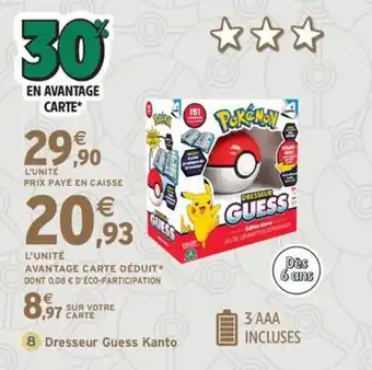 Intermarché Express Dresseur Guess Kanto offre