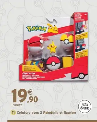 Intermarché Express Ceinture avec 2 Pokeballs et figurine offre