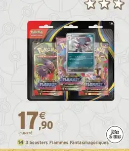 Intermarché Express 3 boosters Flammes Fantasmagoriques offre