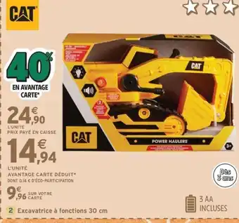 Intermarché Express CAT 2 Excavatrice à fonctions offre