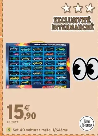Intermarché Express Set 40 voitures métal 1/64ème offre