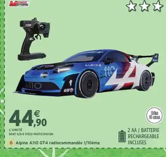 Intermarché Express Alpine A110 GT4 radiocommandée 1/10ème offre