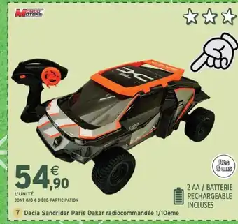 Intermarché Express Dacia Sandrider Paris Dakar radiocommandée 1/10ème offre