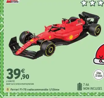 Intermarché Express Ferrari F1-75 radiocommandée 1/12ème offre