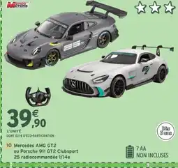 Intermarché Express Mercedes AMG GT2 ou Porsche 911 GT2 Clubsport 25 radiocommandée 1/14e offre