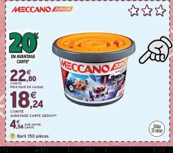 Intermarché Express MECCANO JUNIOR Baril 150 pièces offre