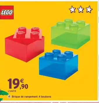 Intermarché Express LEGO Brique de rangement 4 boutons offre