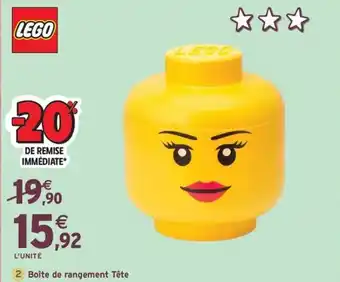 Intermarché Express LEGO Boîte de rangement Tête offre