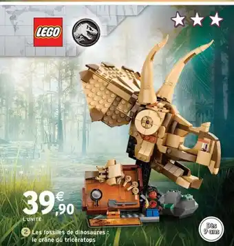 Intermarché Express LEGO Les fossiles de dinosaures: le crâne du triceratops offre