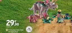 Intermarché Express Triceratops avec bébé et explorateur offre