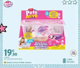 Intermarché Express ZURU PETS ALIVE Maman tortue et Bébé surprise offre
