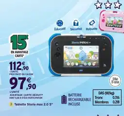 Intermarché Express Tablette Storio max 2.0 5" offre