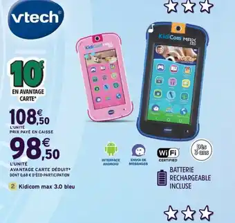 Intermarché Express VTECH Kidicom max 3.0 bleu offre