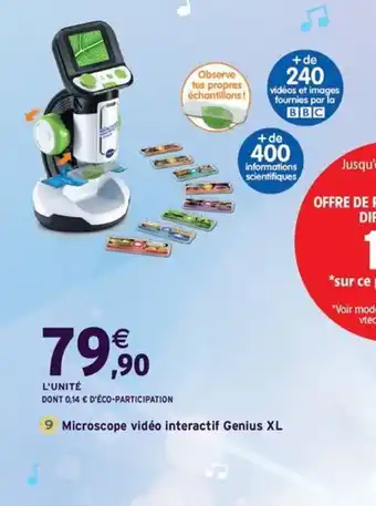 Intermarché Express 9 Microscope vidéo interactif Genius XL offre